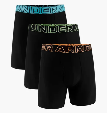 Трусы мужские Under Armour Performance Tech™ 3-Pack Boxerjock® Black 1383878-003