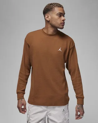 Лонгслів чоловічий Air Jordan Essentials Waffle Knit Top Brown FD7461-281