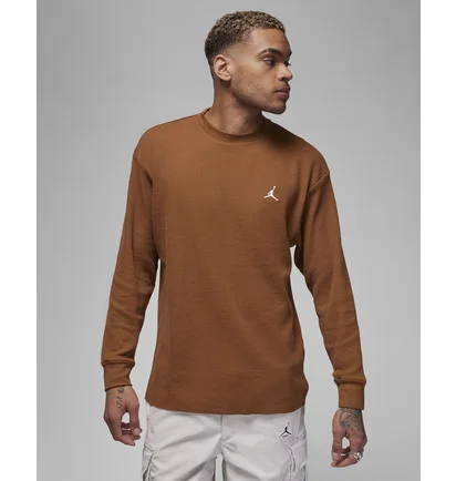 Лонгслив мужской Air Jordan Essentials Waffle Knit Top Brown FD7461-281