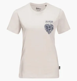 Футболка жіноча Jack Wolfskin Discover Heart White 1809701-5629
