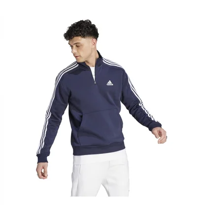 Кофта мужская Adidas Essentials Fleece Halfzip Sweatshirt Blue IJ8904