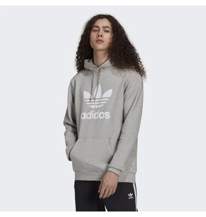 Худи мужское Adidas Adicolor Classics Trefoil Hoodie Grey H06669