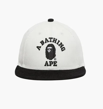 Кепка унисекс Bape Corduroy College White 001CPJ801008M