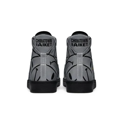Черевики унісекс Converse X Chinatown Market Pro Leather High All Over Smiley Grey 171252C