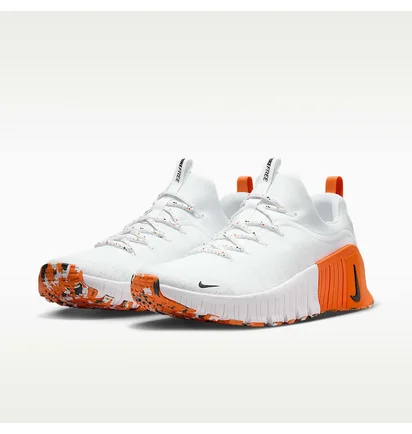 Кроссовки мужские Nike Free Metcon 6 White/Orange FJ7127-106