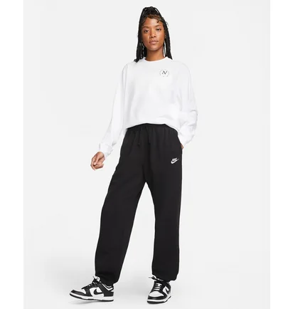 Штаны женские Nike Sportswear Club Fleece Oversized Black Dq5800-010