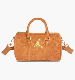 Сумка жіноча Air Jordan Suede Monogram Mini Duffel (3L) Brown MA9209-X6X