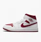 Кроссовки женские Nike Air Jordan 1 Mid Reverse Chicago Red W White Bq6472-161
