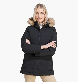 Куртка жіноча Adidas Hooded Fur Black IJ8260