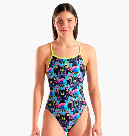 Купальник женский Arena Womulti Chameleons Swimsuit Blue 010209-560