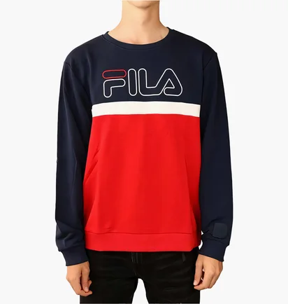 Свитшот мужской Fila Men Laurus Crew Sweat Black/Red 683182R69