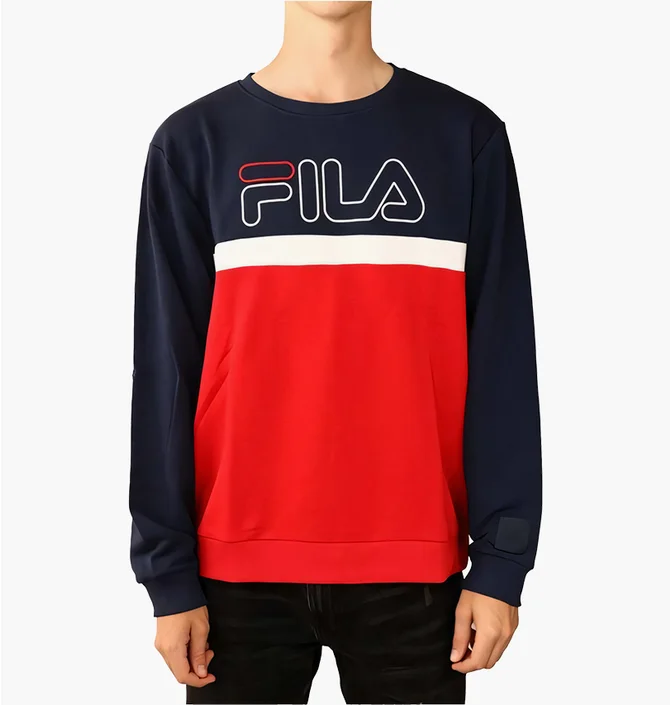 Свитшот мужской Fila Men Laurus Crew Sweat Black/Red 683182R69