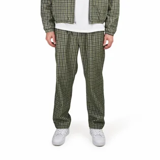 Штаны мужские OBEY Fubar Pleated Plaid Cord Pant Green 142020220-KBG