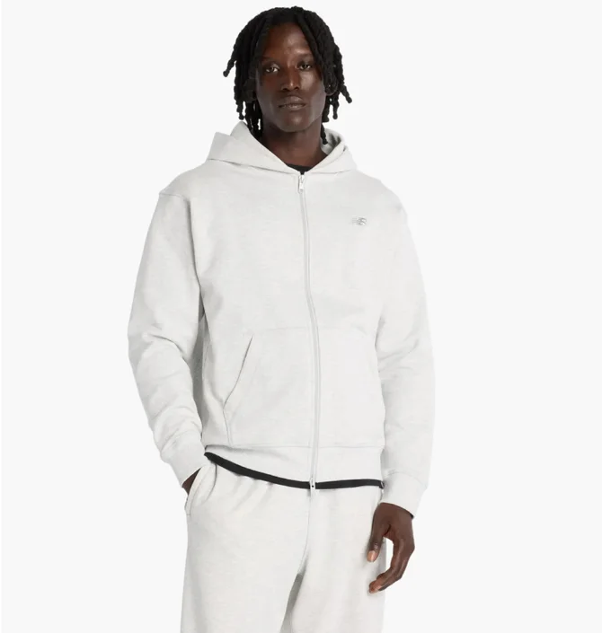 Толстовка чоловіча New Balance Athletics French Terry Full Zip Grey MJ53506AHH