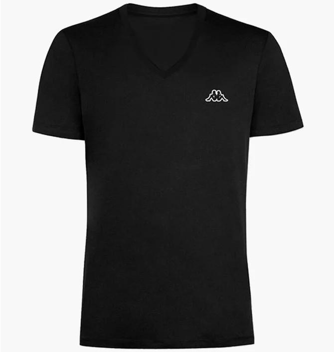 Футболка мужская Kappa Mezza Manica Scollo V Black K1311-NERO