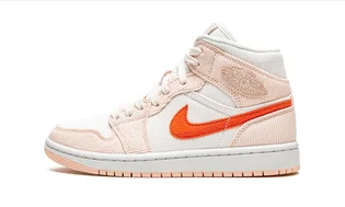 Кроссовки женские Air Jordan Wmns 1 Mid Se White/Pink DA8009-108