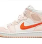 Кроссовки женские Air Jordan Wmns 1 Mid Se White/Pink DA8009-108