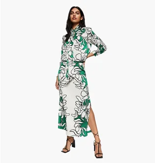 Плаття жіноче Mango Printed Satin Multi 37041308