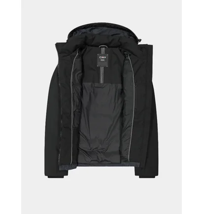 Куртка мужская CMP Zip Hood Feel Warm Black/Blue 34K0147-42UU