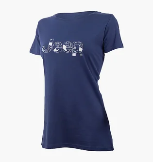 Футболка женская Jeep T-Shirt Botanical Print J22W Blue O102612-A184