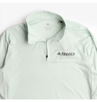 Лонгслив мужской Adidas Originals Terrex Multi Half Zip Long Sleeve T-Shirt Green Hi1613