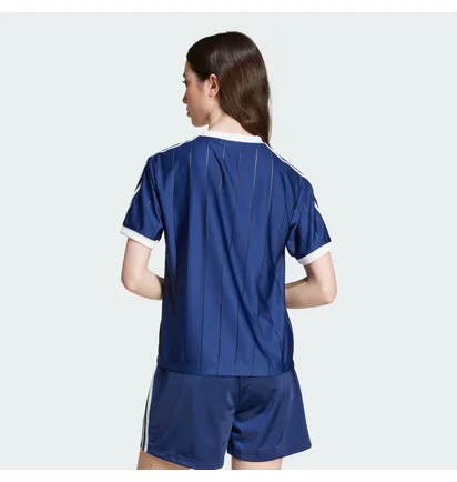 Футболка женская Adidas Adicolor 3-Stripes Pinstripe Blue IY7228