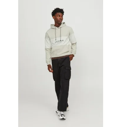 Худи мужское Jack & Jones Jorlakewood Bf Ln Beige 12246802-MOONBEAM