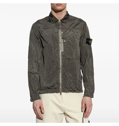 Вітровка чоловіча Stone Island Nylon Metal Shirt Jacket Olive K1S151200005-S0019-V0054