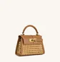 Сумка жіноча JW PEI Elise Faux Bamboo Woven Top Handle Bag Brown BB2024BG86105JWP