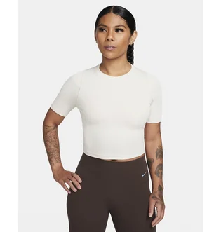 Футболка женская Nike Zenvy Rib Dri-Fit Short-Sleeve Cropped Top White FN7467-104