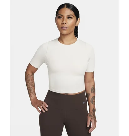 Футболка женская Nike Zenvy Rib Dri-Fit Short-Sleeve Cropped Top White FN7467-104