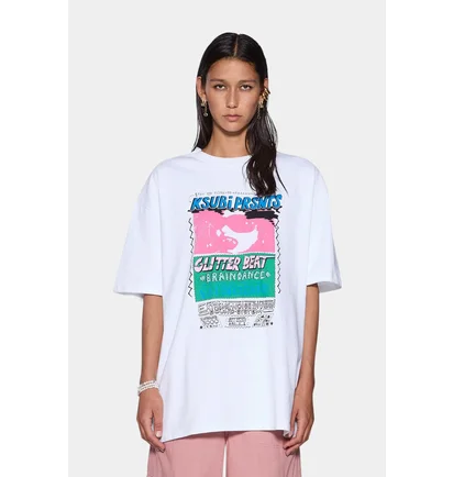 Футболка женская Ksubi Glitterbeat Boyfriend Ss Tee White WSP26TE011