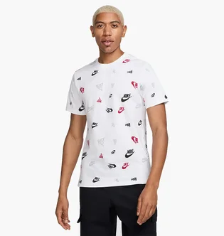 Футболка мужская Nike M Nsw Tee 12Mo Aop Sp25 White HJ0561-100
