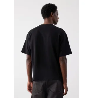 Футболка мужская H&M T-Shirt - Oversized Fit Black 1074658039