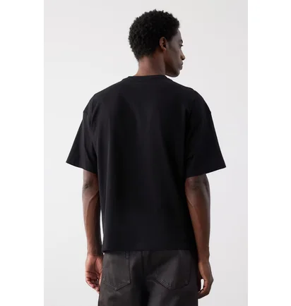 Футболка чоловіча H&M T-Shirt - Oversized Fit Black 1074658039