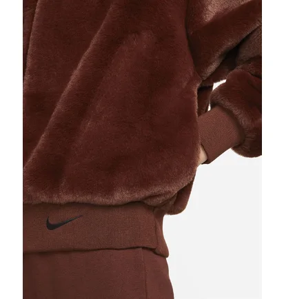 Куртка женская Nike Womens Faux Fur Jacket Brown Dd5116-273