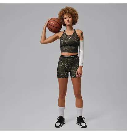 Шорты женские Air Jordan Sport Dri-Fit High-Waisted 5 Printed Green IF3491-331