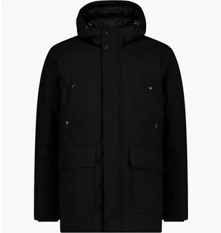 Парка мужская CMP Long Jacket Fix Hood Twill Black 34K0157-U901