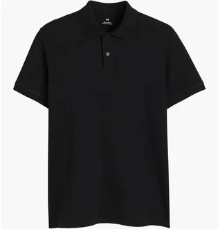 Поло мужское H&M Regular Fit Black 1209183001