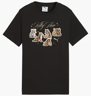 Футболка детская Puma Graphic Kitty Sticker Black 634525-01