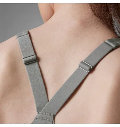 Топ жіночий Adidas Tlrd Impact Luxe High-Support Zip Bra Grey IT6656