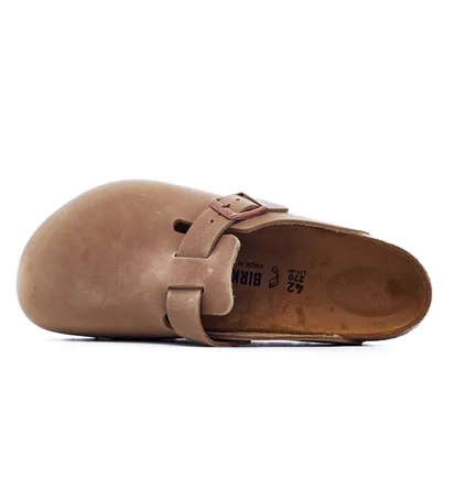 Тапочки мужские BIRKENSTOCK Boston Oiled Nubuck Leather Tabacco Grey 960811