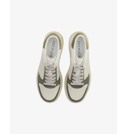 Кроссовки мужские Premiata Quinn Var.7098 Beige/Olive QUINN-7637