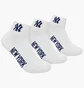 Шкарпетки унісекс New York Yankees Quarter White (3 пари) 15100003-1001