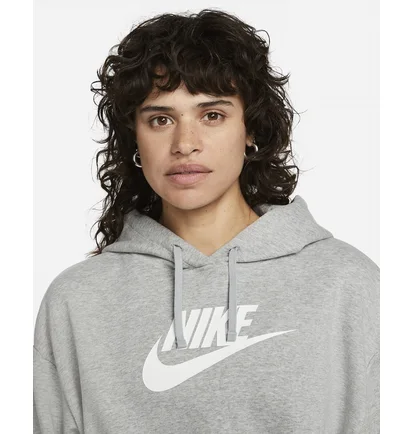 Худи женское Nike Sportswear Club Fleece Crop Hoodie Grey Dq5850-063