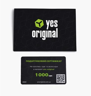 Подарочный сертификат yes, original номиналом 1000 грн