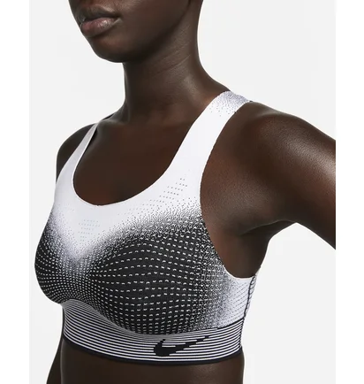 Топ жіночий Nike W Swsh Flyknit Bra White/Grey DQ5119-010