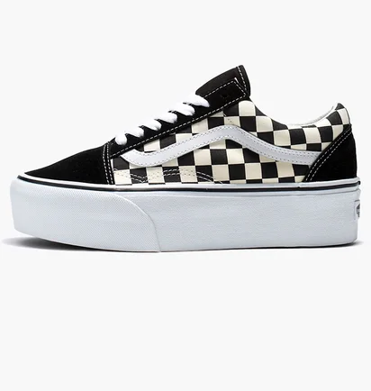 Кеди жіночі Vans Checkerboard Old Skool Stackform Shoe Black VN0A7Q5MTYQ