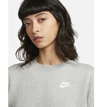 Свитшот женский Nike Sportswear Club Fleece Crewneck Sweatshirt Grey Dq5473-063