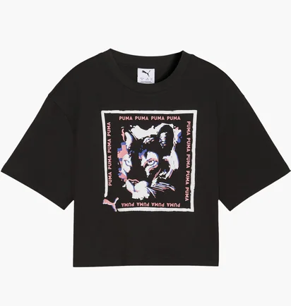 Футболка детская Puma Graphic Cat Stamp Black 634527-01